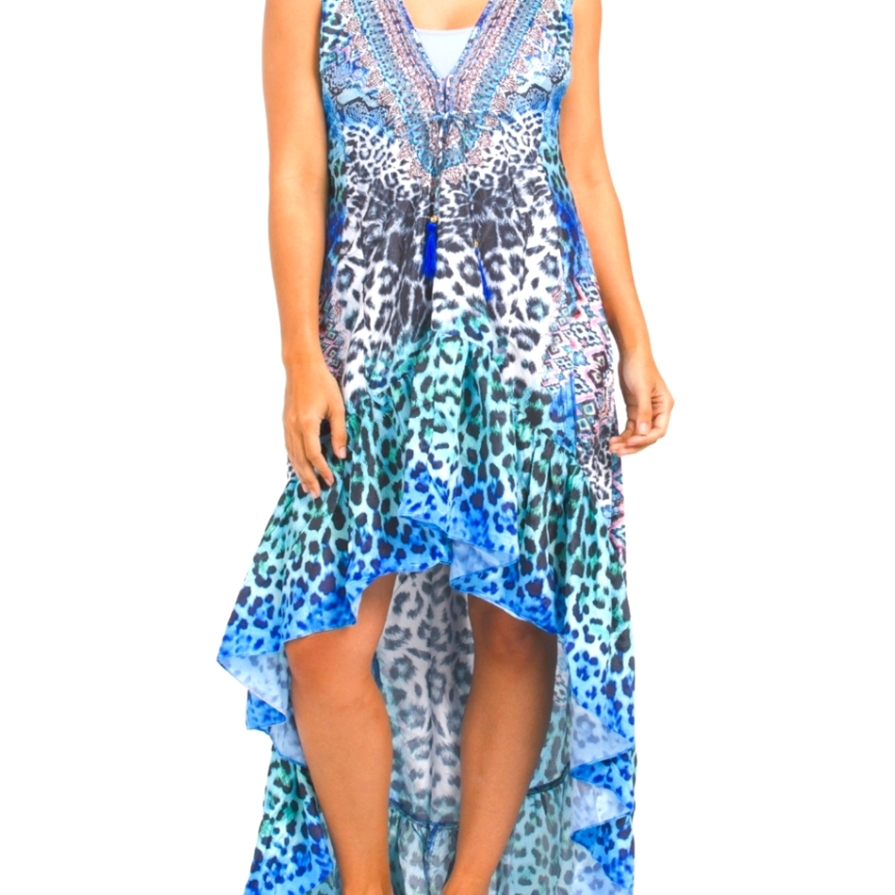 LA MODA Hi-Lo Maxi Swimsuit Cover-up